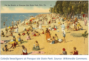 Map illustration related to the Great Lakes Watershed