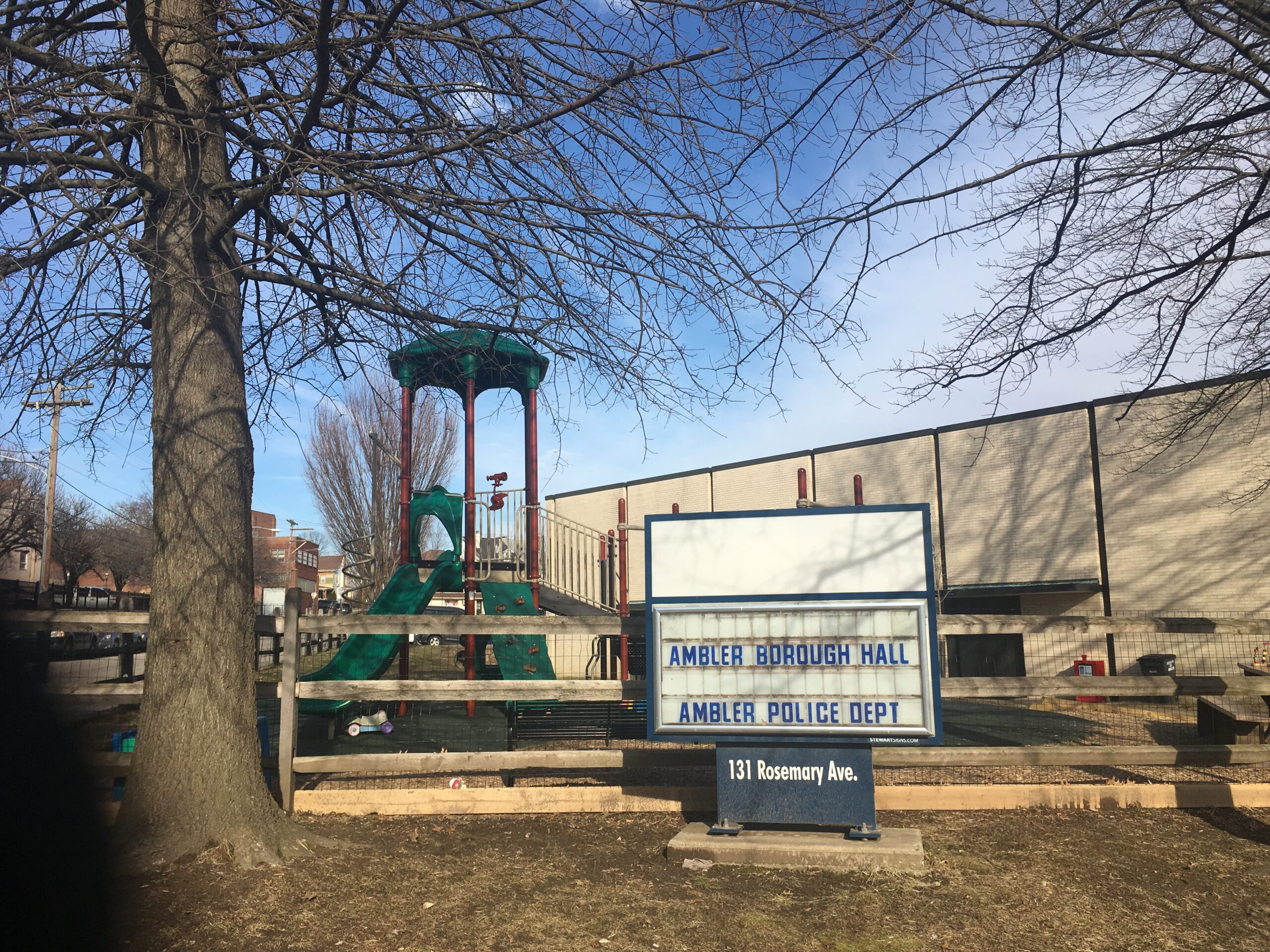 Playground next to borough hall